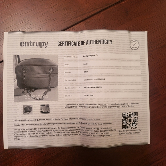 Gucci Bamboo Chain Crossbody Shoulder Leather Bag, Authentic!! w/COA. - Picture 14 of 16